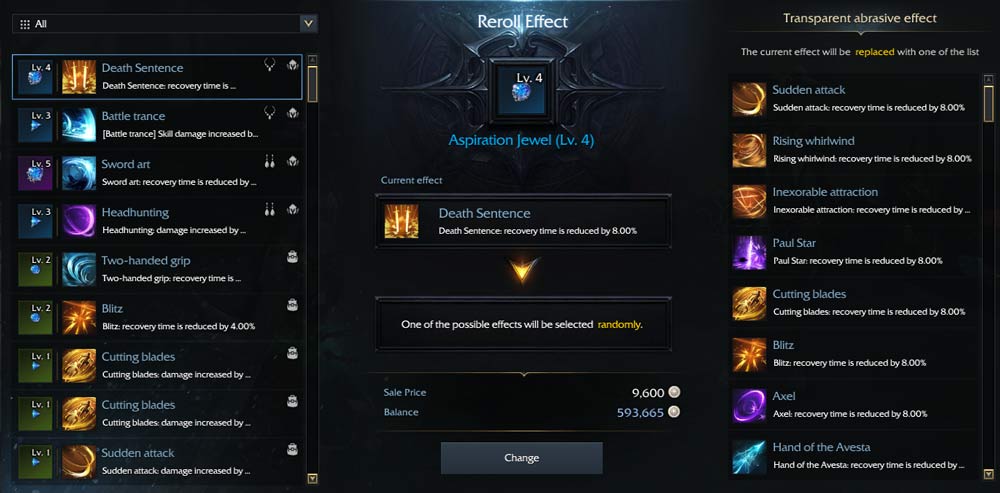 Reroll Effect
