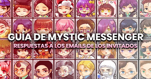 Guía de emails de invitados de Mystic Messenger